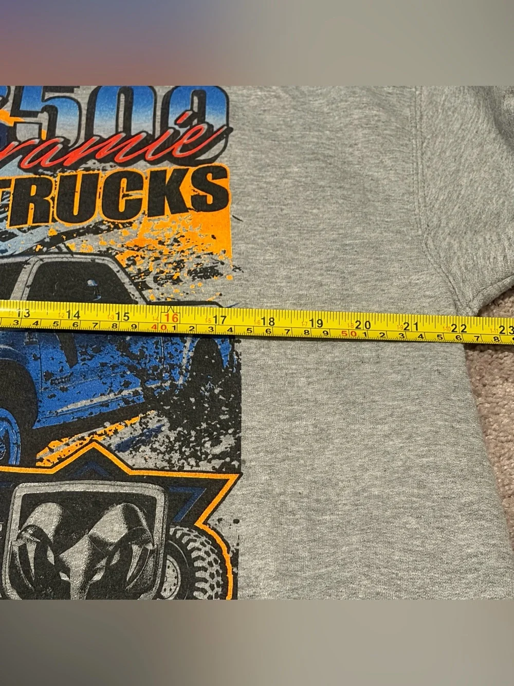 Dodge Ram 2500 Laramie Trucks Size Large Pullover Gray Long Sleeve Sweatshirt